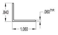 1.060 x 0.840 Inch (in) Angle (SG1527)