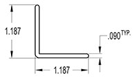 1.187 x 1.187 Inch (in) Angle (SG2089)