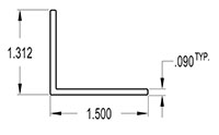 1.500 x 1.312 Inch (in) Angle (SG2395)