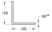 1.500 x 1.500 Inch (in) Angle (SG1372)