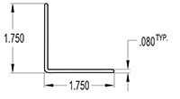 1.750 x 1.750 Inch (in) Angle (SG2374)