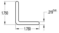 1.750 x 1.750 Inch (in) Angle (SG1761)