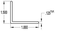 1.880 x 1.500 Inch (in) Angle (SG2511)