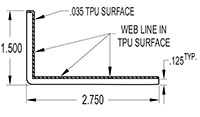 2.750 x 1.500 Inch (in) Angle (SG2481)