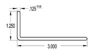 3.000 x 1.250 Inch (in) Angle (SG2091)