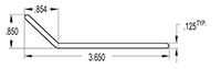 3.650 x 0.850 Inch (in) Angle (SG1903)