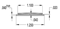 0.040 Inch (in) H-Channel (SG2075)