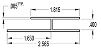 10 Millimeter (mm) H-Channel (SG1049)