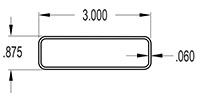 3.000 x 0.875 Inch (in) Tube (SG2414)