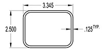 3.345 x 2.500 Inch (in) Tube (SG1554)