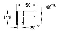 5 to 6 Millimeter (mm) Snap-on Corner (SG1465)