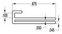 0.875 Inch (in) Lead Edge Strip (SG2305)