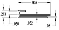 0.925 Inch (in) Lead Edge Strip (SG2161)