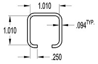 1.000 x 1.000 Inch (in) Cover (SG1210)