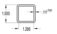 1.250 x 1.250 Inch (in) Cover (SG2287)