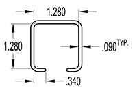 1.250 x 1.250 Inch (in) Cover (SG1557)