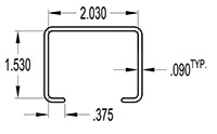 2.000 x 1.500 Inch (in) Cover (SG2037)