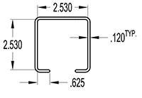 2.500 x 2.500 Inch (in) Cover (SG1457)