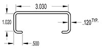 3.000 x 1.000 Inch (in) Cover (SG2486)