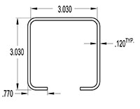 3.000 x 3.000 Inch (in) Cover (SG1843)