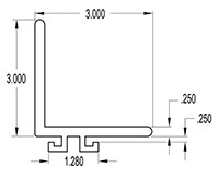 3.000 Inch (in) L-Dunnage (CMHE2017) (SG1428)