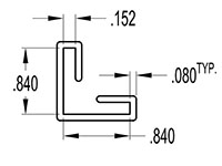 0.750 x 0.750 Inch (in) Angle Cover (SG1648)