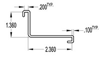 1.500 x 2.500 Inch (in) Angle Cover (SG2630)