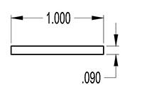 1.000 Inch (in) Flat Strip (SG2218)