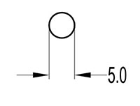 5.0 Millimeter (mm) Diameter Welt Cord (SG2600)