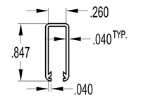 4 Millimeter (mm) Snap-on U-Channel (SG1340)