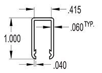 8 Millimeter (mm) Snap-on U-Channel (SG1342)