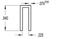 5 Millimeter (mm) U-Channel (SG5MMA)