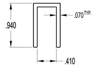 10 Millimeter (mm) U-Channel (SG10MMA)