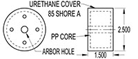 2.500 Inch (in) Outside Diameter (OD) Roller (SGN2869-390)