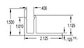 2.125 x 1.500 Inch (in) Angle (SG1436)