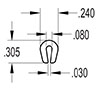 0.080 Inch (in) U-Channel (SG2291)