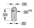 0.090 Inch (in) U-Channel (SG1927)