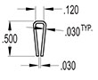 0.120 Inch (in) U-Channel (SG1678)