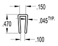 3 Millimeter (mm) U-Channel (SG1832)