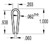 0.203 Inch (in) U-Channel (SG2220)