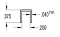 0.250 Inch (in) U-Channel (SG2375)