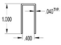 10 Millimeter (mm) U-Channel (SG1400)