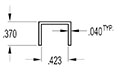 0.423 Inch (in) U-Channel (SG2039)