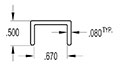 0.670 Inch (in) U-Channel (SG1509)