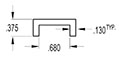 0.680 Inch (in) U-Channel (SG2397)