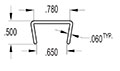 0.750 Inch (in) U-Channel (SG1474)