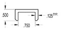 0.750 Inch (in) U-Channel (SG2086)