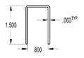 0.800 Inch (in) U-Channel (SG1478)