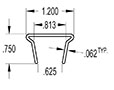 0.813 Inch (in) U-Channel (SG2065)