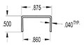 0.875 Inch (in) U-Channel (SG2363)